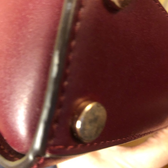 Michael Kors Red and Cream Satchel with Gold Hardware - Picture 13 of 16